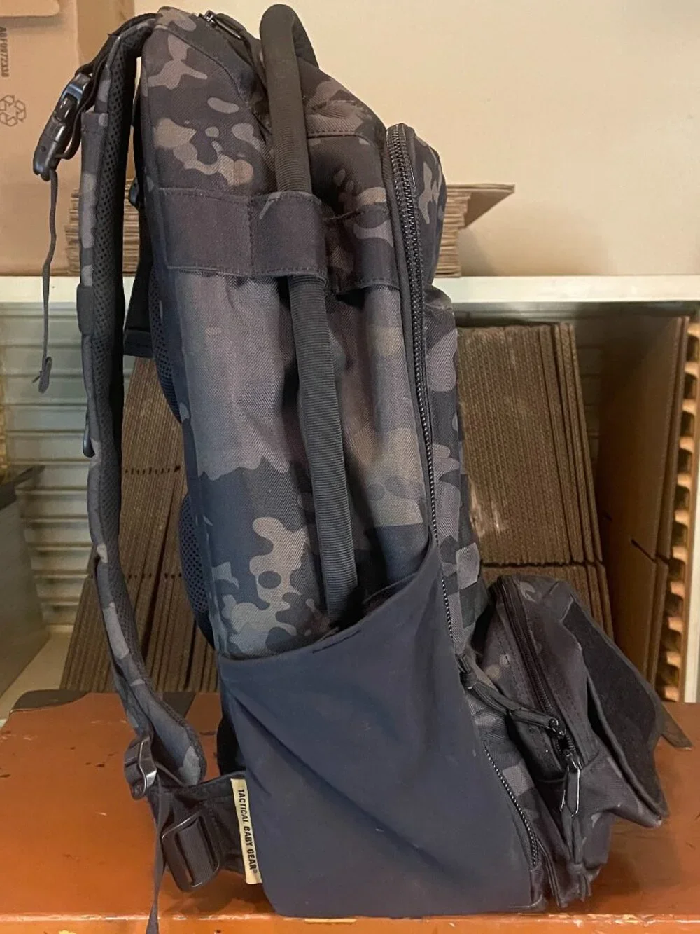 TACTICAL BABY GEAR TBG MOD Diaper Bag Backpack Black Camo Great Condition!